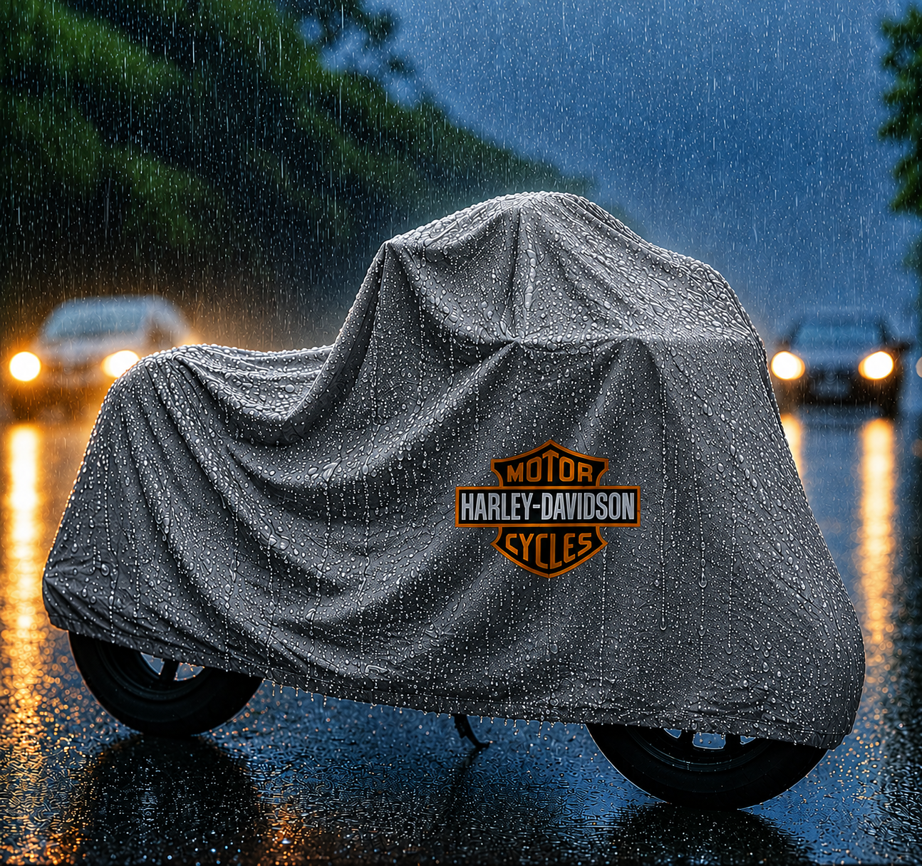 Harley Davidson Motorcycle Outdoor Cover – Rain, Sun & Dust Resistant